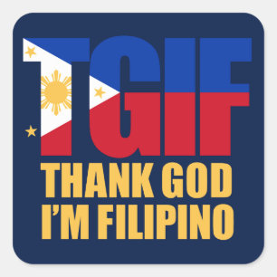 Sticker Carré Drapeau philippin du TGIF