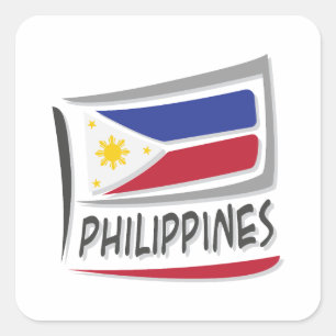 Sticker Carré Drapeau philippin Pride X