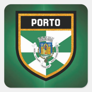 Sticker Carré Drapeau Porto
