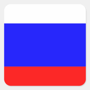 Sticker Carré Drapeau russe