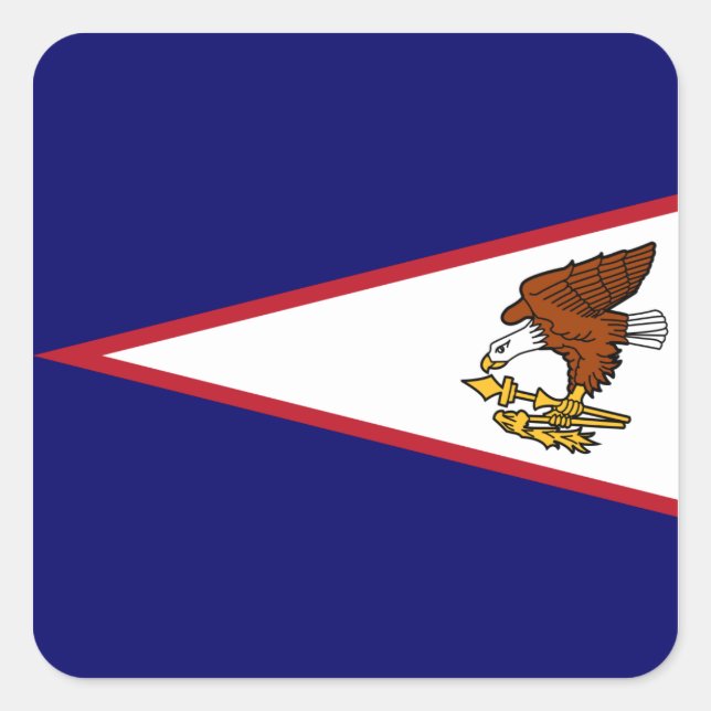 Sticker Carré Drapeau Samoan (Devant)