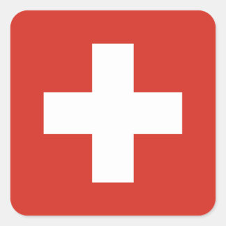 Sticker Carré Drapeau suisse