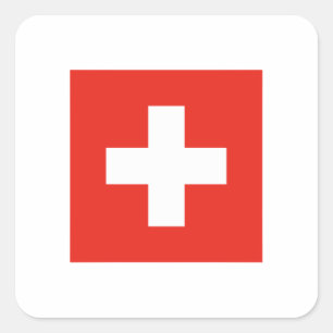 Sticker Carré Drapeau suisse