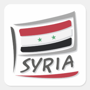 Sticker Carré Drapeau Syrie Pride X