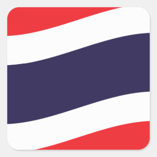 Sticker Carré Drapeau thaïlandais