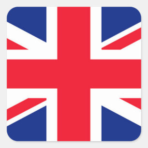 Sticker Carré Drapeau Union Jack du Royaume-Uni