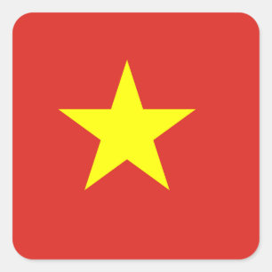 Sticker Carré Drapeau vietnamien