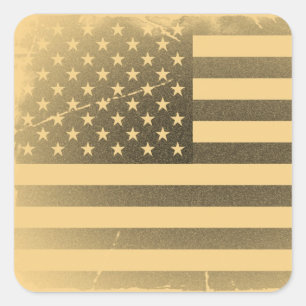 Sticker Carré Drapeau vintage