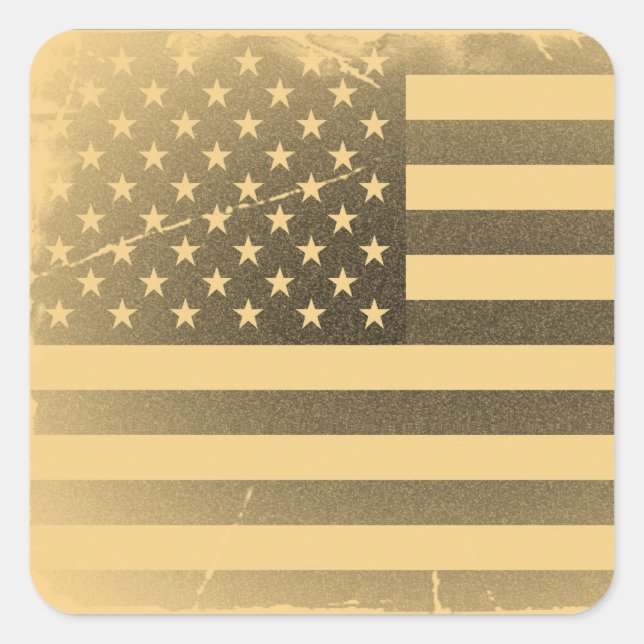 Sticker Carré Drapeau vintage (Devant)