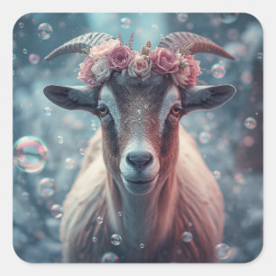 Sticker Carré Dreamy Goat Art