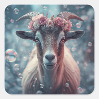 Sticker Carré Dreamy Goat Art
