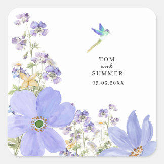 Sticker Carré Dreamy Lilac Mariage