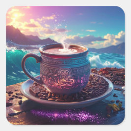 STICKER CARRÉ DRINK OF THE GODS - COCOA