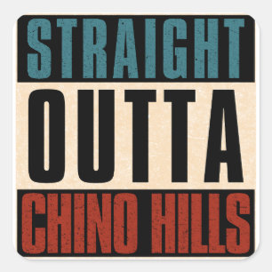 Sticker Carré Droit devant Chino Hills Californie CA
