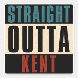 Sticker Carré Droit devant Kent Washington WA