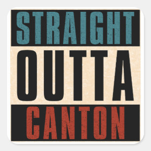 Sticker Carré Droit devant le canton Ohio OH
