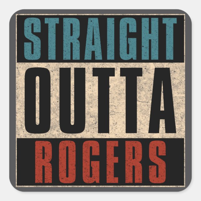 Sticker Carré Droit devant Rogers Arkansas AR (Devant)