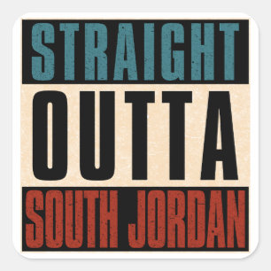 Sticker Carré Droite En Dehors Sud Jordanie Utah UT
