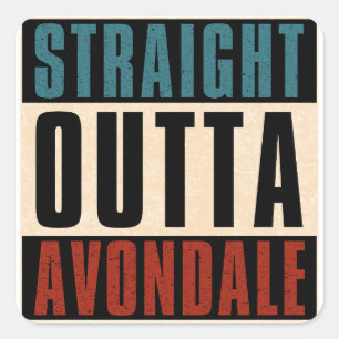 Sticker Carré Droite en direction d'Avondale Arizona AZ