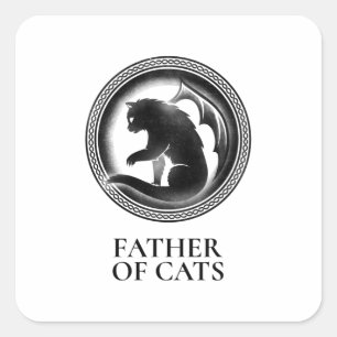 Sticker Carré drôle jeu de trones pour amoureux de les chats p