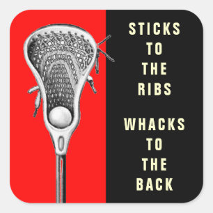 Sticker Carré Drôle Lacrosse