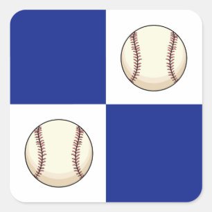 Sticker Carré Drôle Modèle photo de baseball