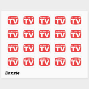 Sticker Carré Drôle vu à la télé