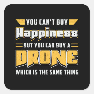 Sticker Carré Drones Caméra Pilote Quadcopter drones FPV Cadeau