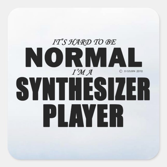 Sticker Carré du lecteur de synthétiseur normal (Devant)