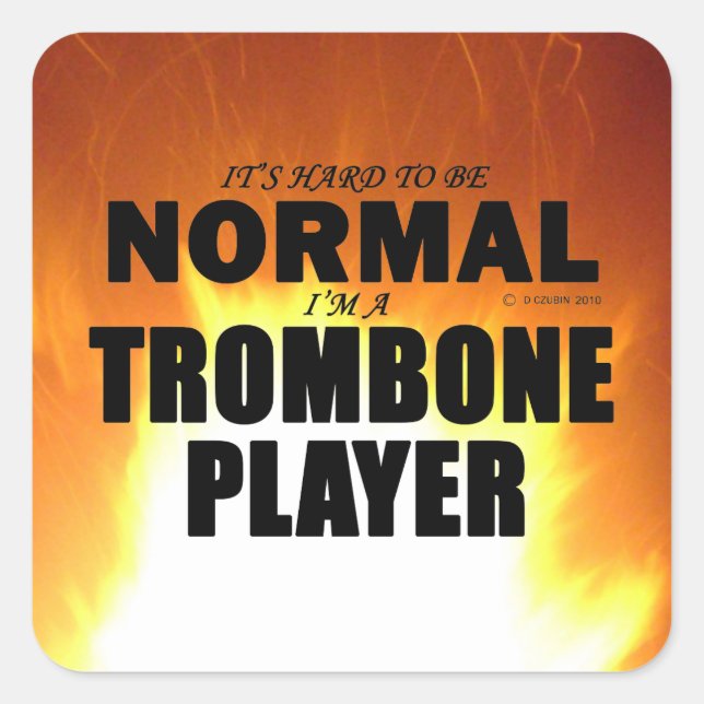 Sticker Carré du lecteur Trombone normal (Devant)