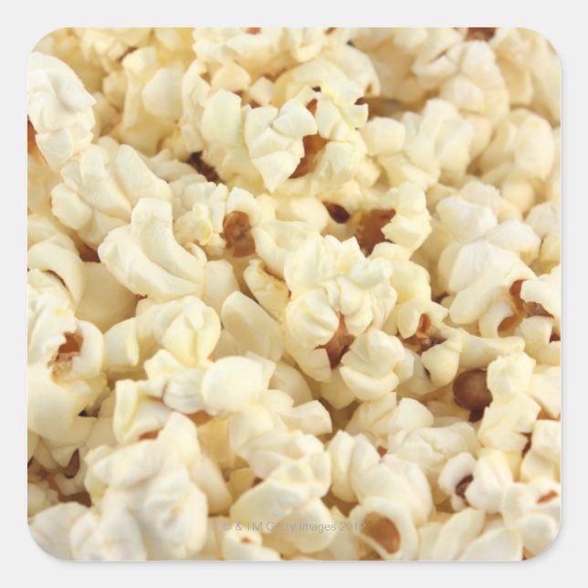 Sticker Carré Du pop-corn pur. (Devant)