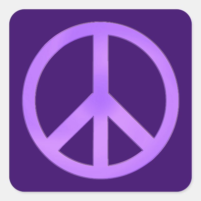Sticker Carré du symbole de paix Lavender (Devant)