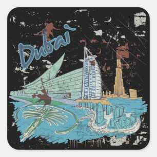 Sticker Carré Dubaï
