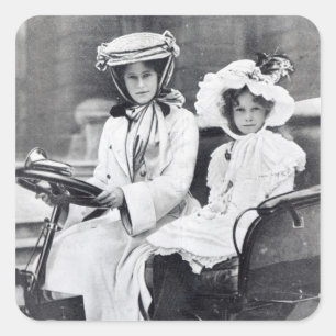 Sticker Carré Duchesse Millicent de Sutherland et sa fille