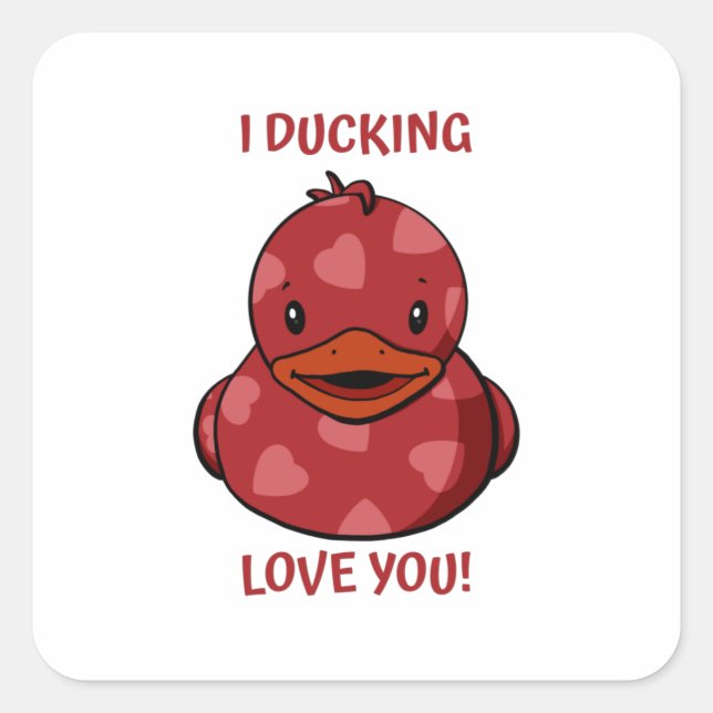 Sticker Carré Duck de Valentin (Devant)
