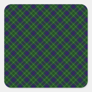 Sticker Carré Duncan Clan Tartan Designed