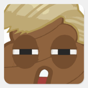 Sticker Carré Dunette d'Emoji d'atout drôle