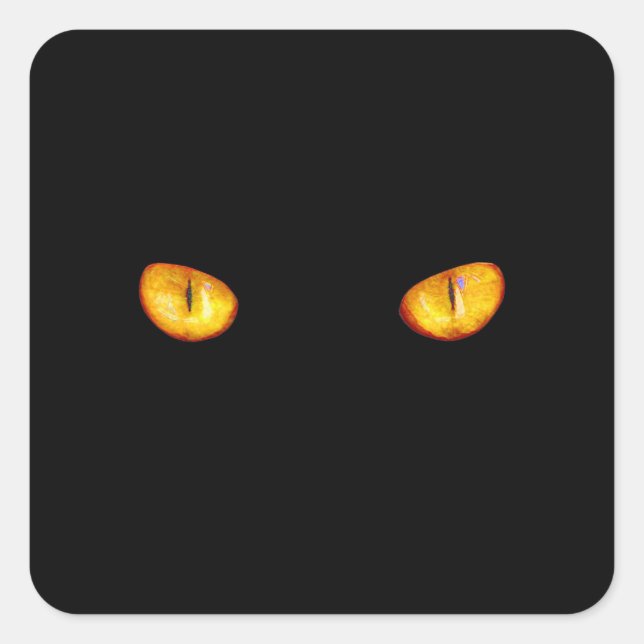 Sticker Carré Dur regard de Golden Bombay Cat Eyes (Devant)