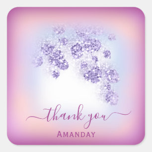 Sticker Carré Dusty Blue Glitter Berry Merci 16ème