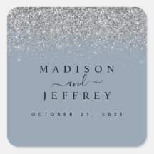 Dusty Blue & Silver Parties scintillant Mariage