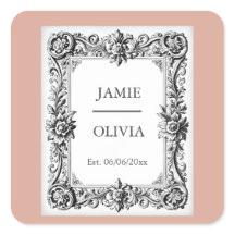 Dusty rose baroque vintage Wedding - Texte personn