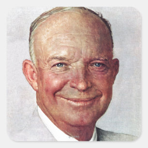 Sticker Carré Dwight David Eisenhower