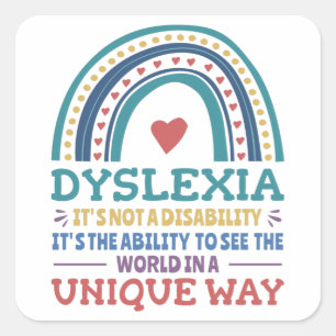 Sticker Carré Dyslexia