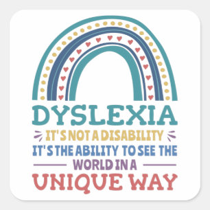 Sticker Carré Dyslexia
