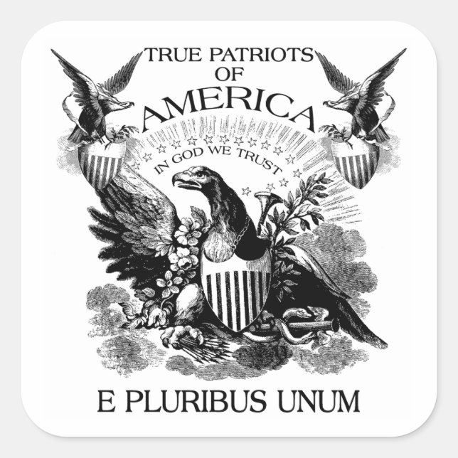 Sticker Carré E Pluribus Unum (Devant)