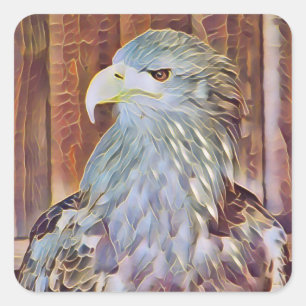 STICKER CARRÉ EAGLE DE MER