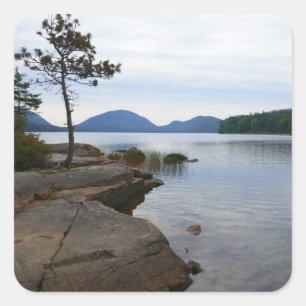 Sticker Carré Eagle Lake au parc national d'Acadia