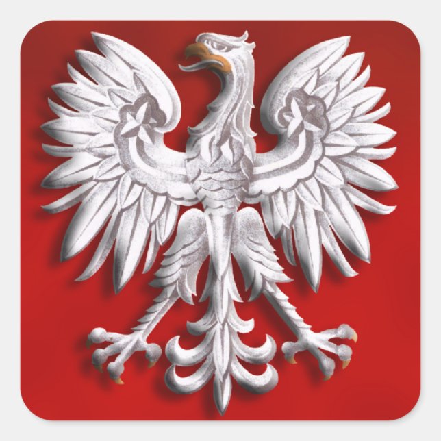 Sticker Carré Eagle Lévite polonais (Devant)