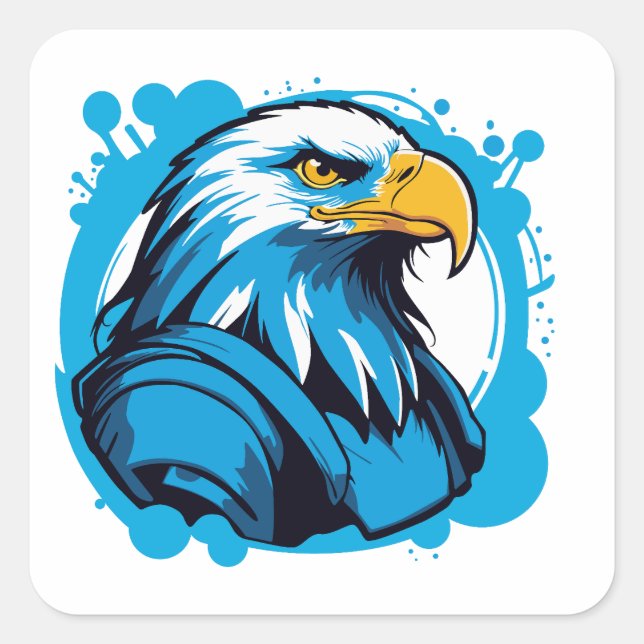 STICKER CARRÉ EAGLE POWER (Devant)