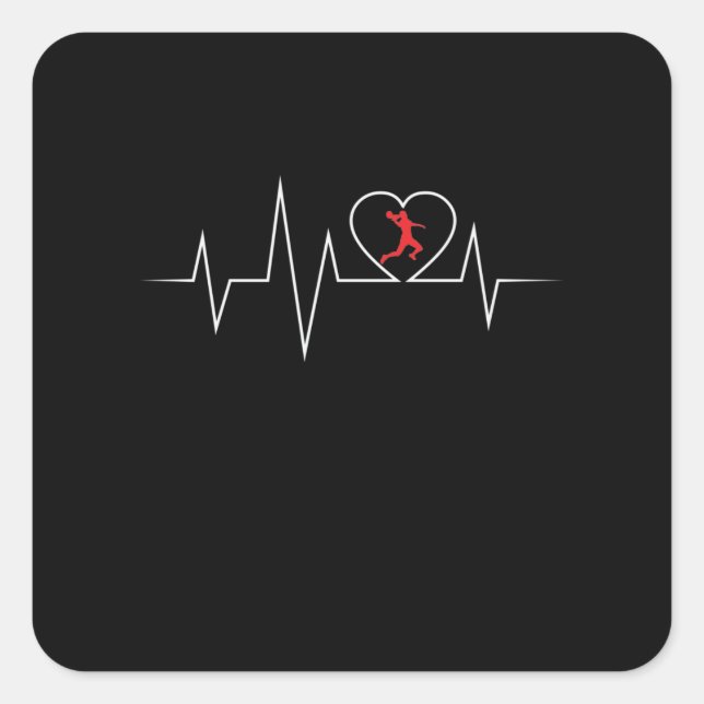 Sticker Carré ECG de handball (Devant)